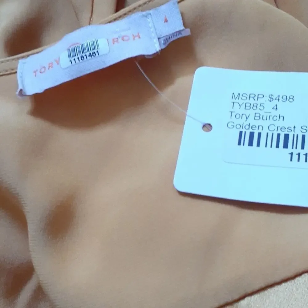 TORY BURCH sz 4 100% silk dress, $498.00 (defects)